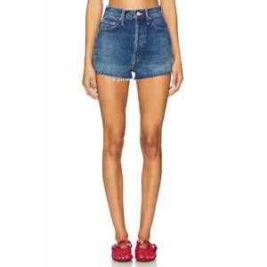 NEW MOTHER tune up short fray shorts in green thumb